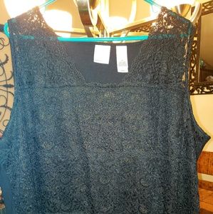 Emma James Lace front Tank Woman 3xl